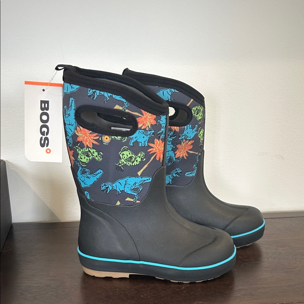 BOGS Kids Dino Adventure Boots - Black and Blue
